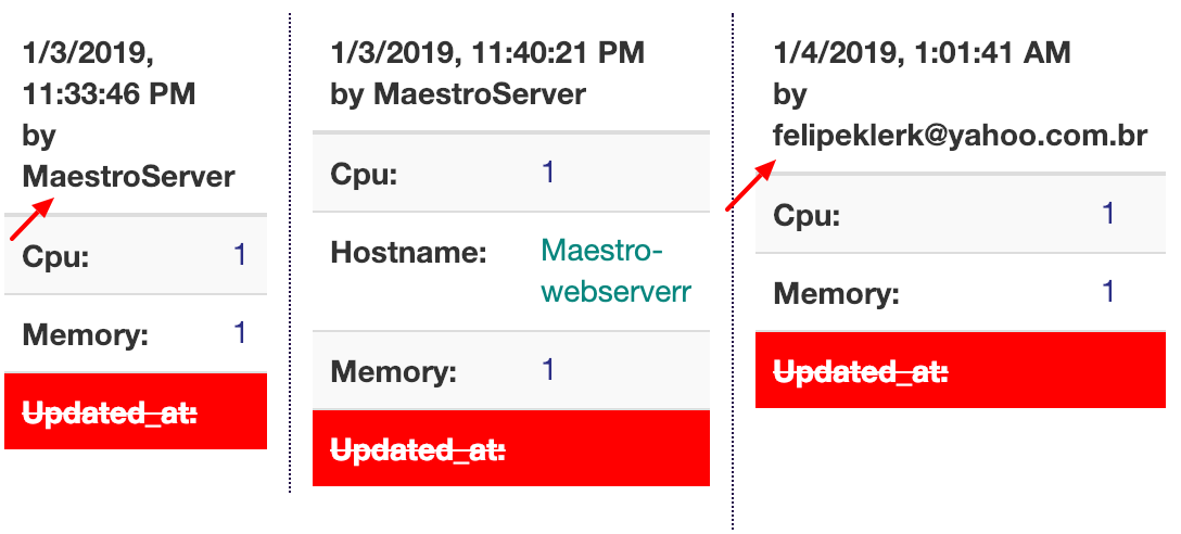 Maestro Server - History tracking